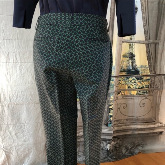 Kenar Navy and Green Crop Pant - Picture 2 of 4
